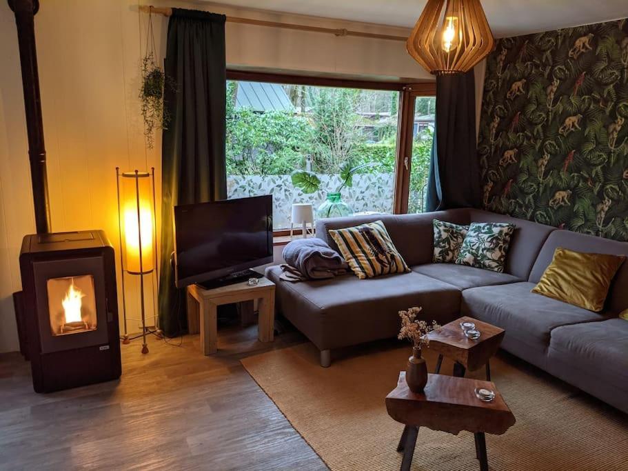 Sfeervol Chaletje In Een Rustige Bosrijke Omgeving Diessen Exteriér fotografie
